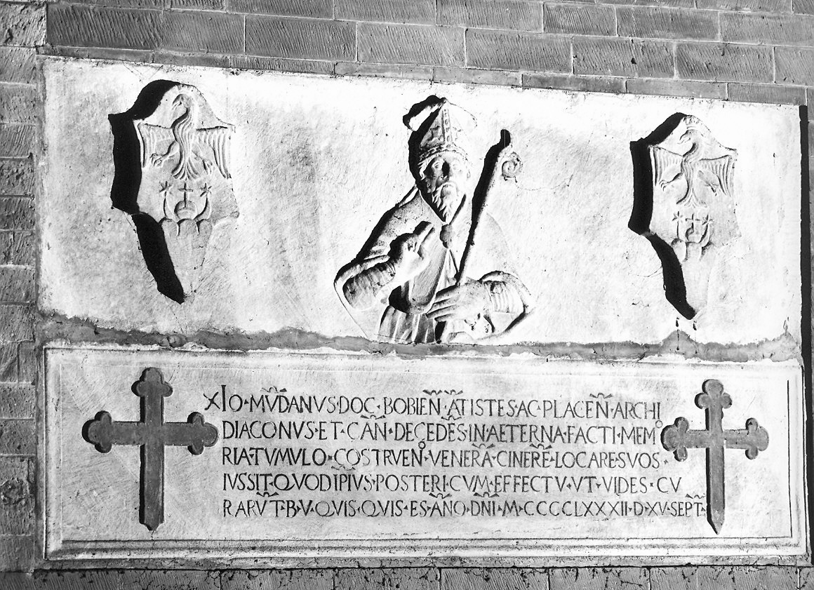 lapide tombale - ambito piacentino (sec. XV)