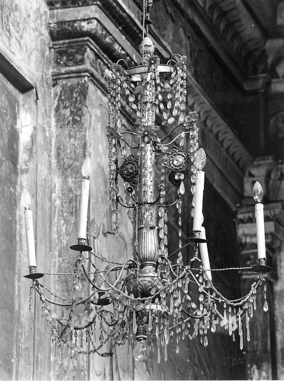 lampadario - a bracci, coppia - ambito piacentino (fine sec. XIX)