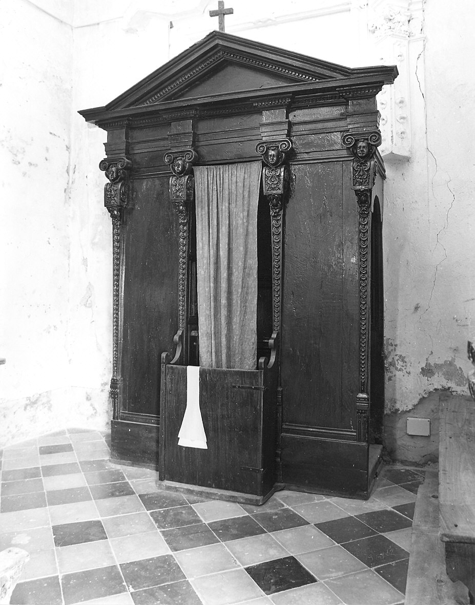 confessionale - ambito piacentino (metà sec. XVII)