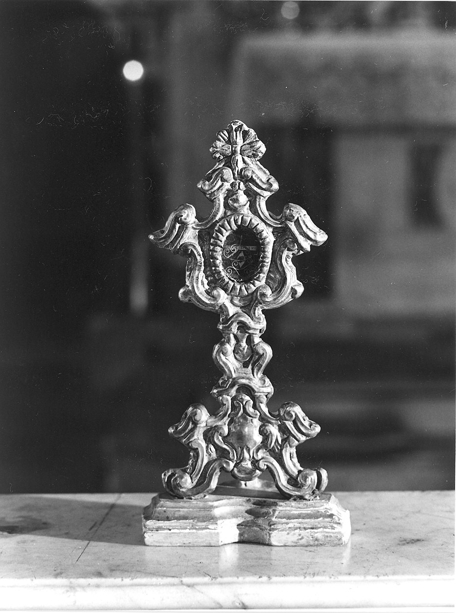 reliquiario - a ostensorio - ambito piacentino (metà sec. XVIII)