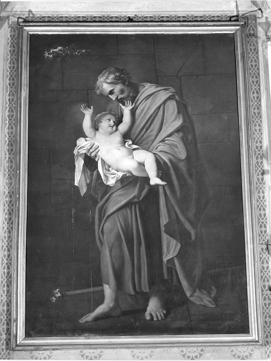 San Giuseppe e Gesù Bambino (dipinto) - ambito emiliano (sec. XIX)