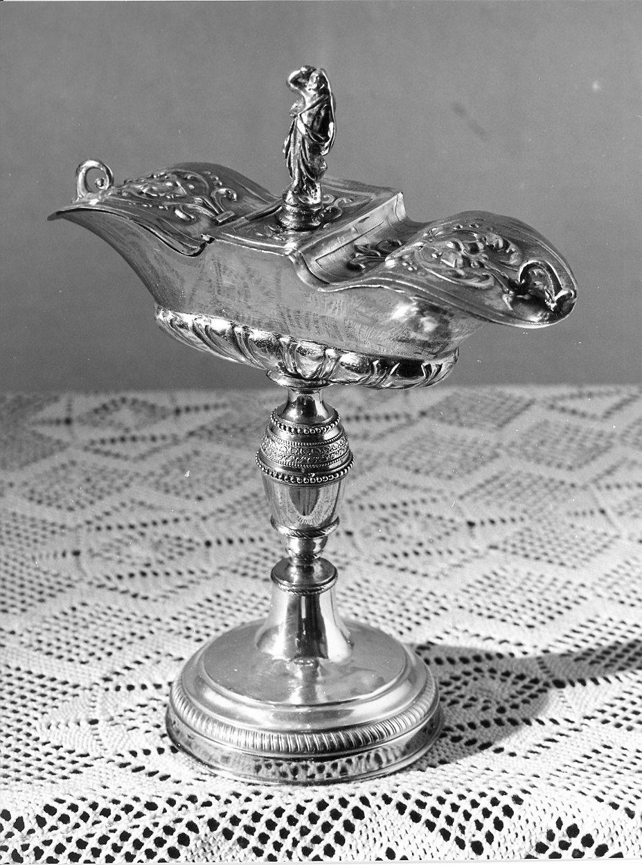 navicella portaincenso - a lucerna - ambito emiliano (sec. XIX)