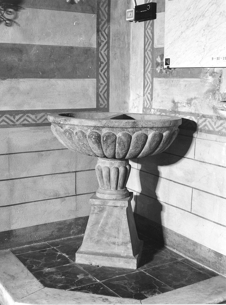 fonte battesimale - a vasca - ambito emiliano (sec. XIX)