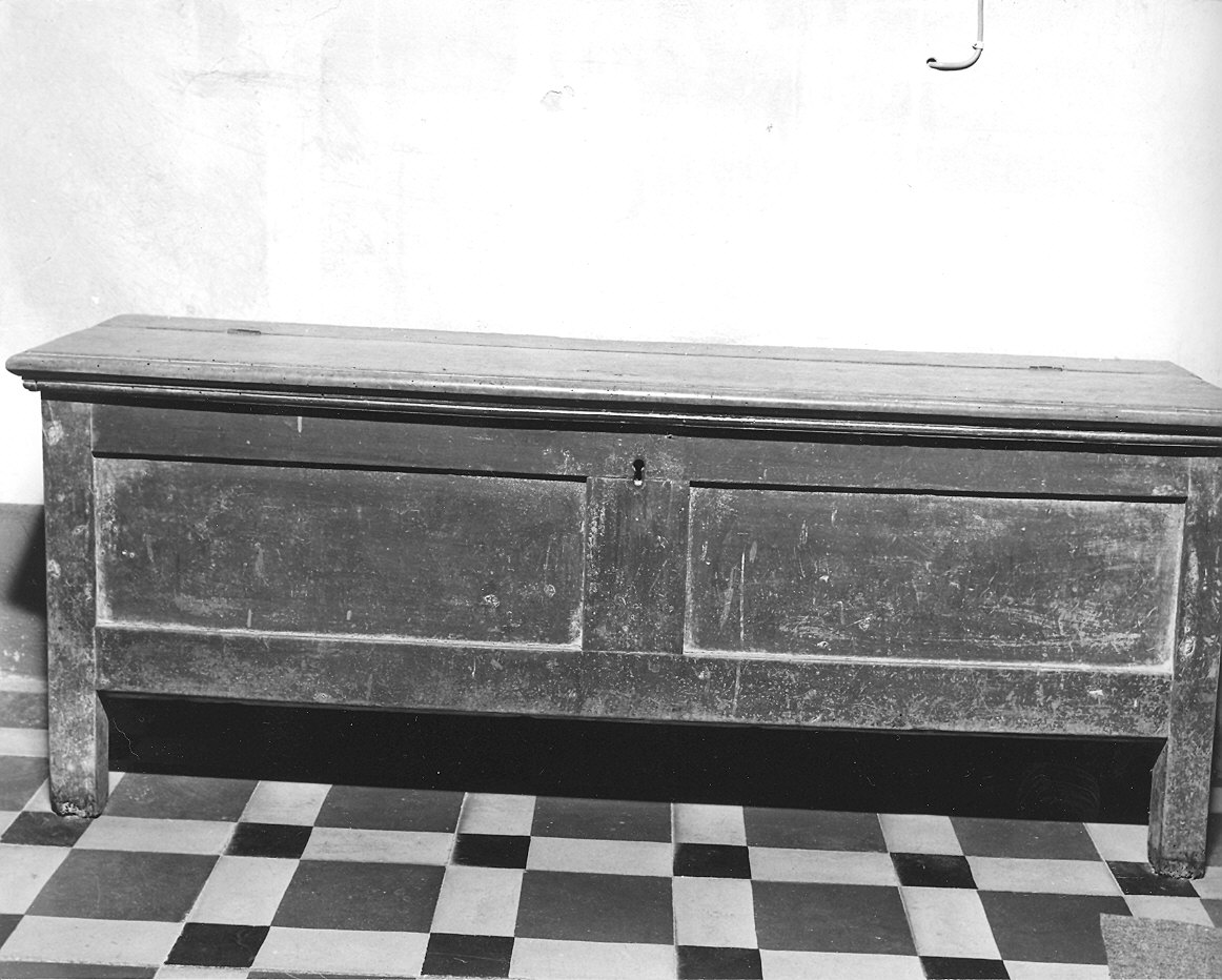 cassapanca - ambito piacentino (sec. XIX)