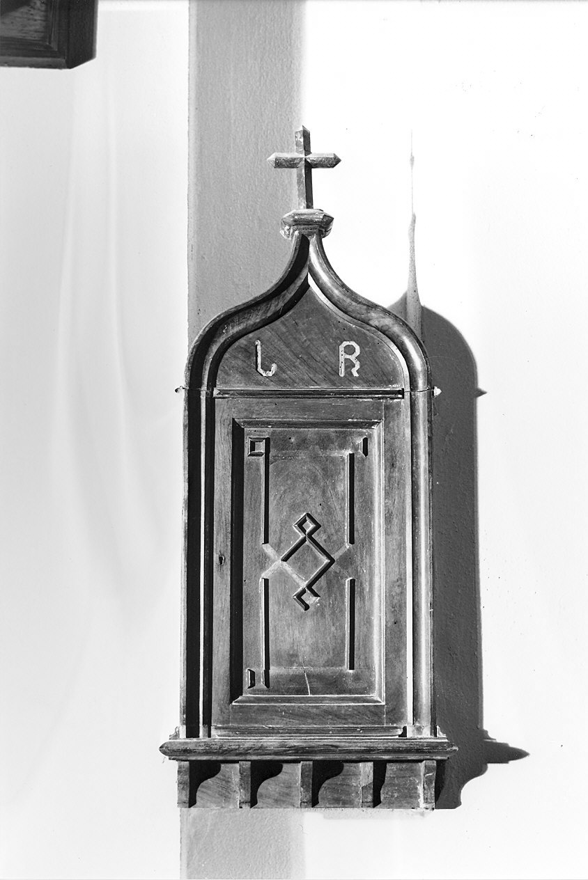 anta di armadietto per oli santi, serie - produzione emiliana (prima metà sec. XX)