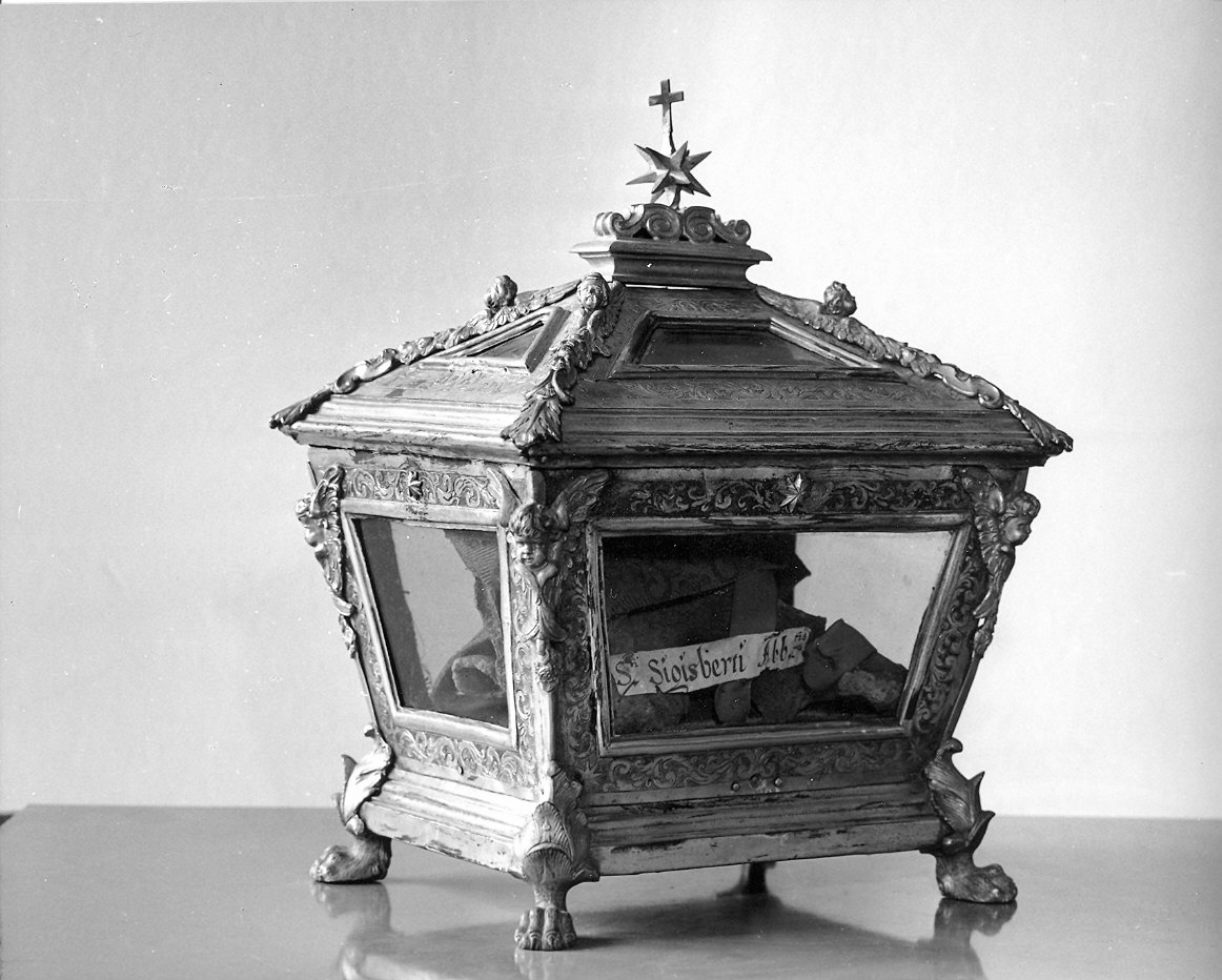Reliquiario di S. Sigisberto Abate (reliquiario a teca - a urna, serie) - ambito emiliano (metà sec. XVIII)