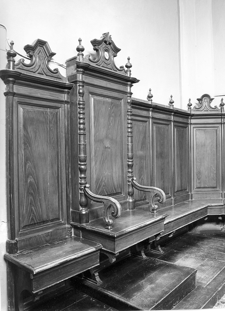 stalli del coro, insieme - ambito emiliano (seconda metà sec. XIX)