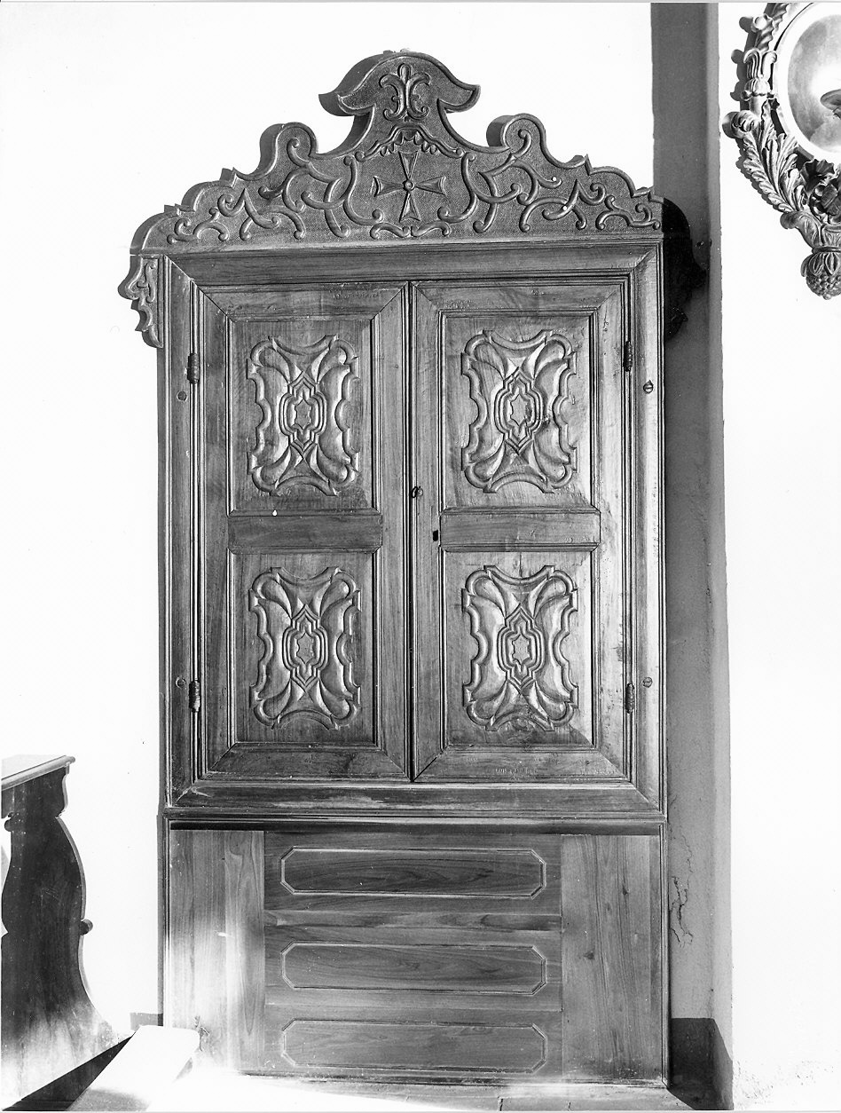 armadio - a muro - ambito emiliano (seconda metà sec. XVII)