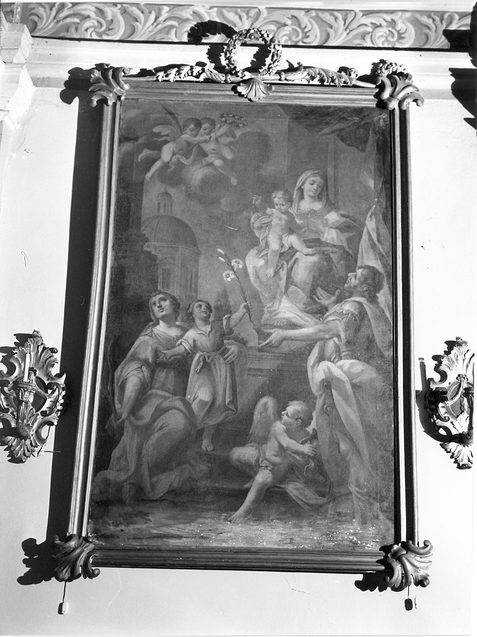 Madonna col Bambino tra i santi Quirico e Giulitta (dipinto) - ambito emiliano (seconda metà sec. XVIII)