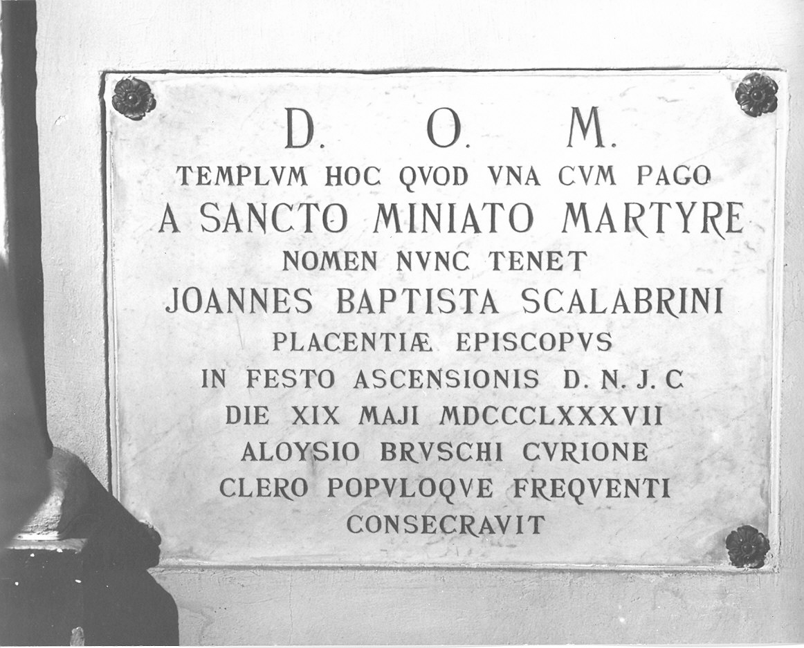 lapide commemorativa - ambito emiliano (sec. XIX)