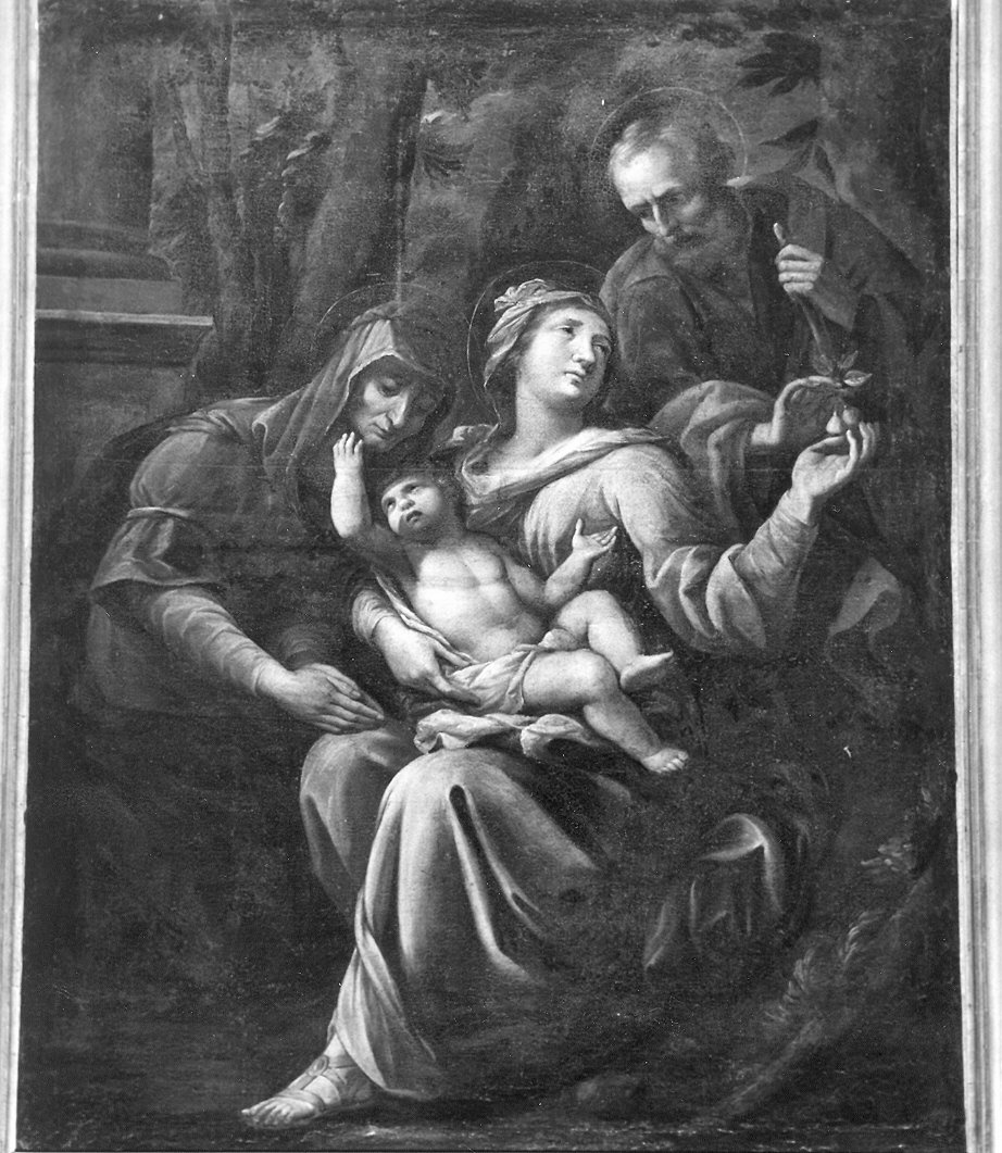Sacra Famiglia con Sant'Anna (dipinto) - ambito piacentino (sec. XVII)