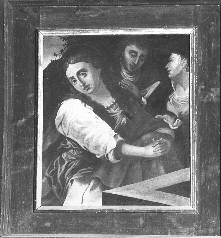 pie donne al sepolcro (dipinto) - ambito piacentino (sec. XVII)
