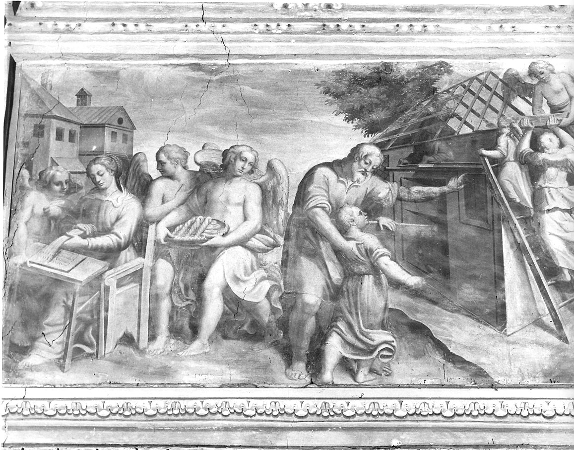 Sacra Famiglia (dipinto) di Conti Giovanni Maria detto Della Camera (sec. XVII)