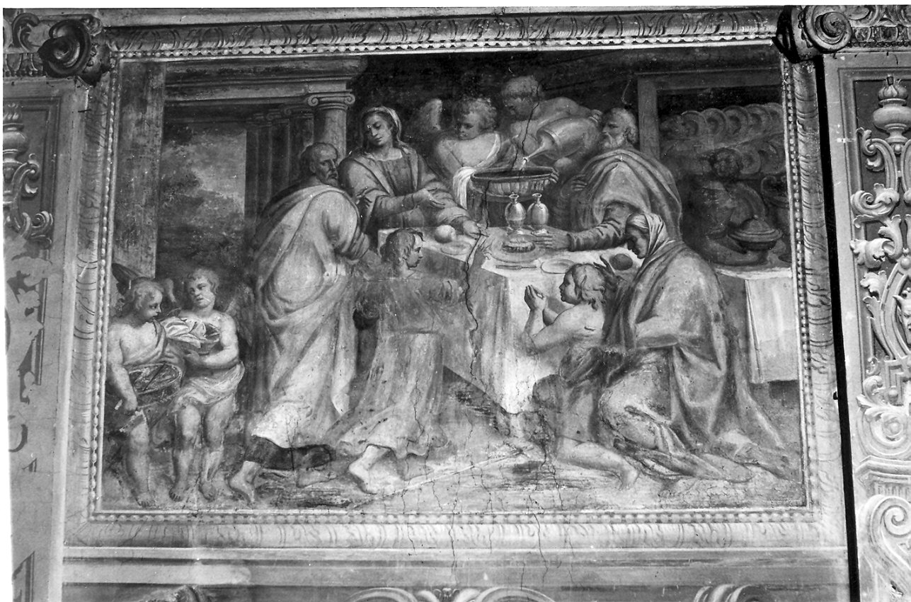 San Giuseppe e Gesù Bambino (dipinto) di Conti Giovanni Maria detto Della Camera (sec. XVII)