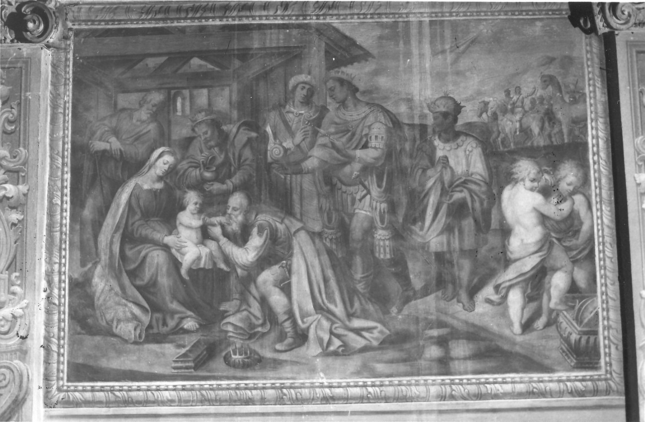 adorazione dei Re Magi (dipinto) di Conti Giovanni Maria detto Della Camera (sec. XVII)