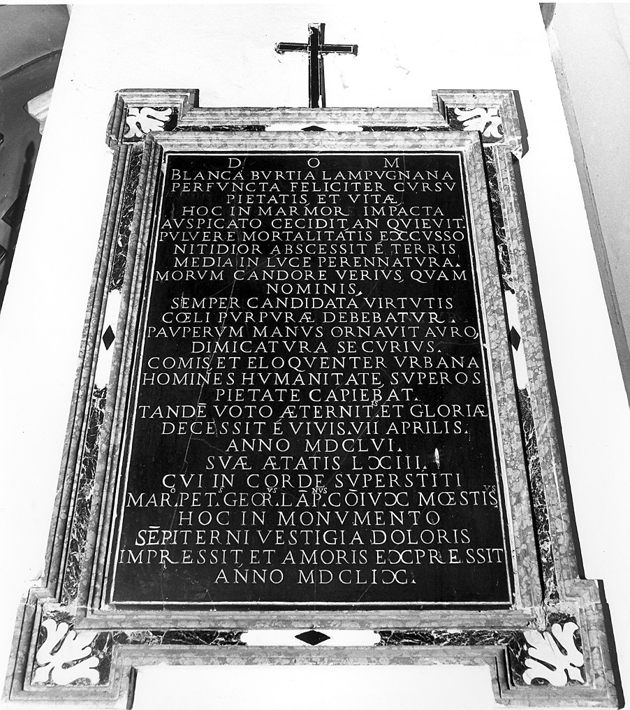 lapide commemorativa - ambito parmense (sec. XVII)