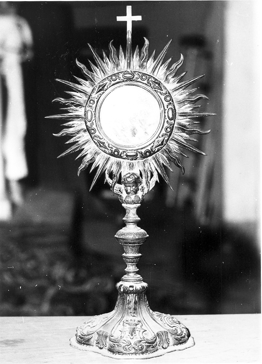 ostensorio - a raggiera - ambito parmense (sec. XVIII)