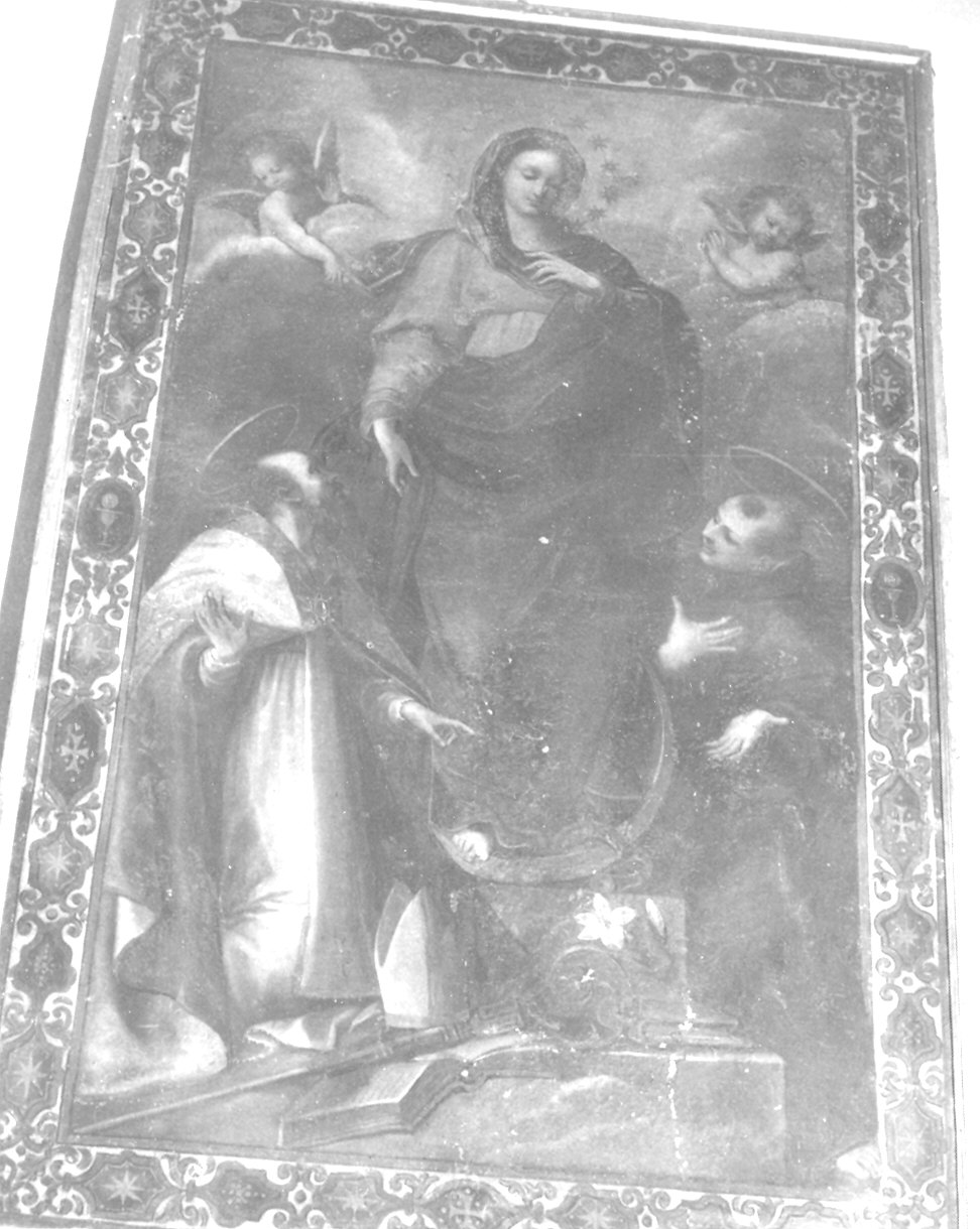 Immacolata Concezione e santi (stendardo) - ambito bolognese (sec. XVII)