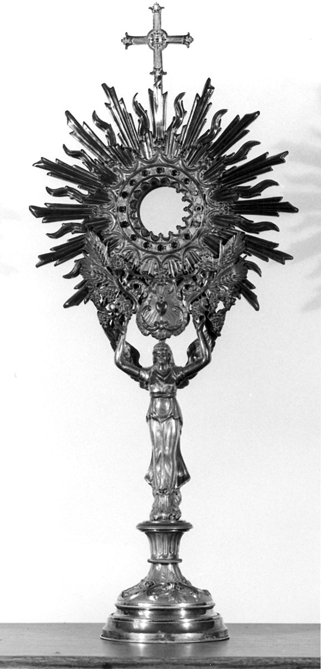 ostensorio - a raggiera - ambito piacentino (sec. XIX)