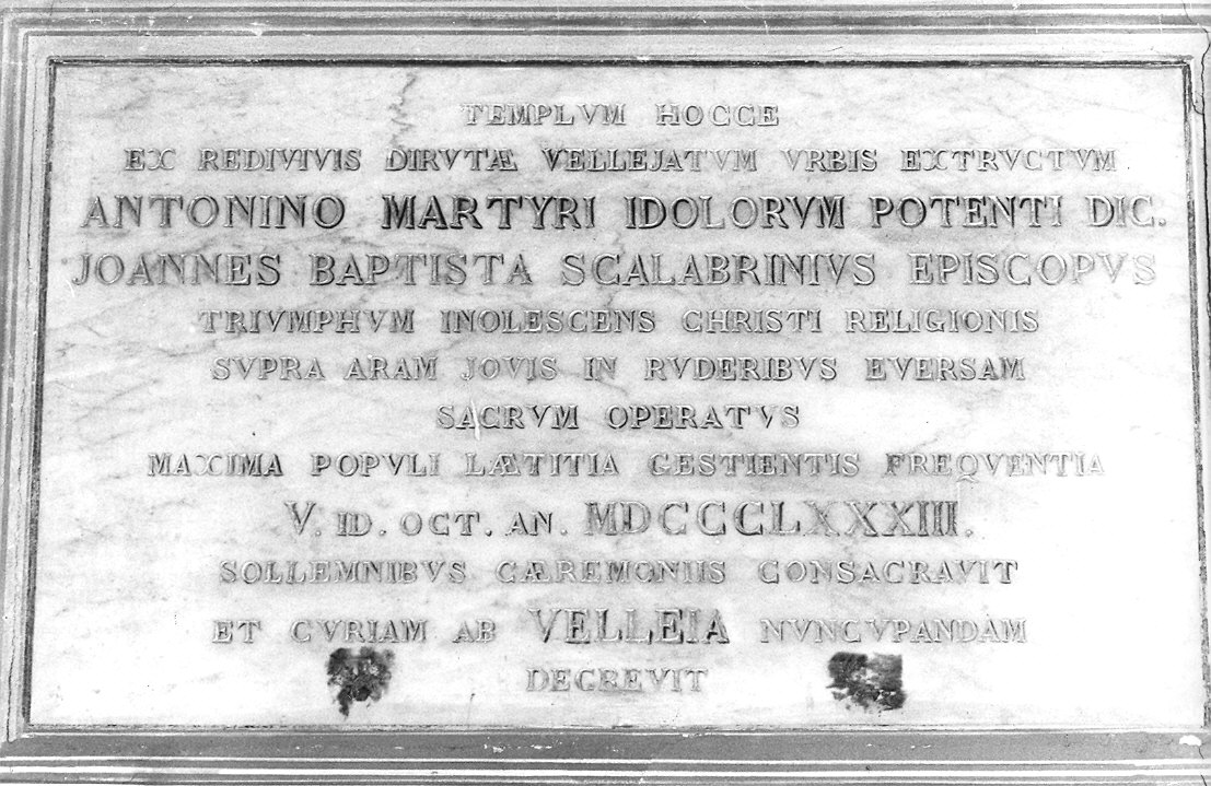 lapide - ambito piacentino (sec. XIX)