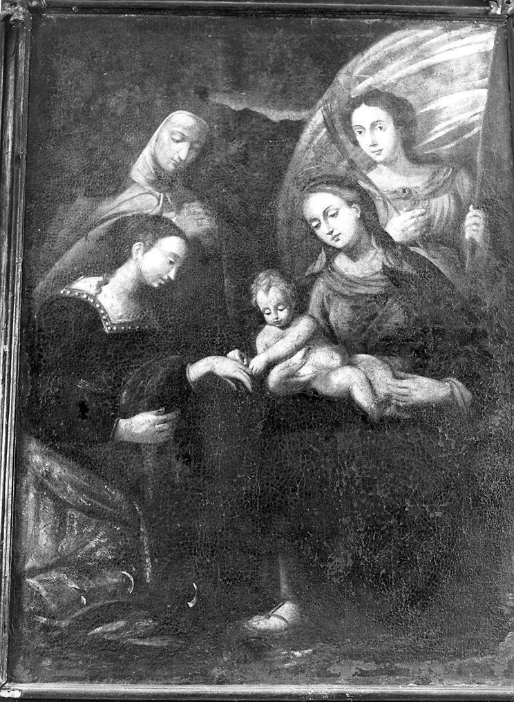 matrimonio mistico di Santa Caterina d'Alessandria (dipinto) - ambito emiliano (metà sec. XVII)