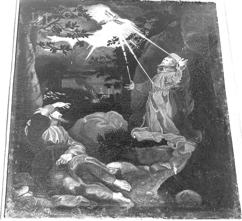 San Francesco d'Assisi riceve le stimmate (dipinto) - ambito lombardo (prima metà sec. XVIII)