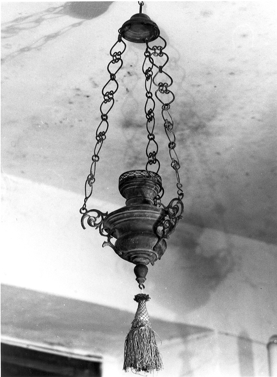 lampada pensile - produzione Italia settentrionale (prima metà sec. XX)