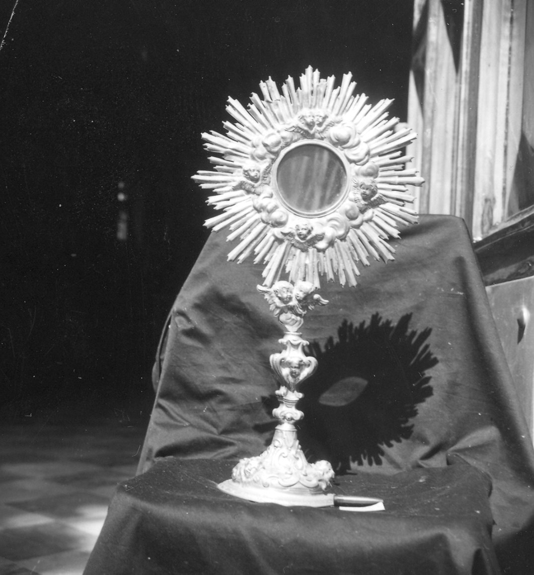 ostensorio - a raggiera - ambito ligure (sec. XVIII)