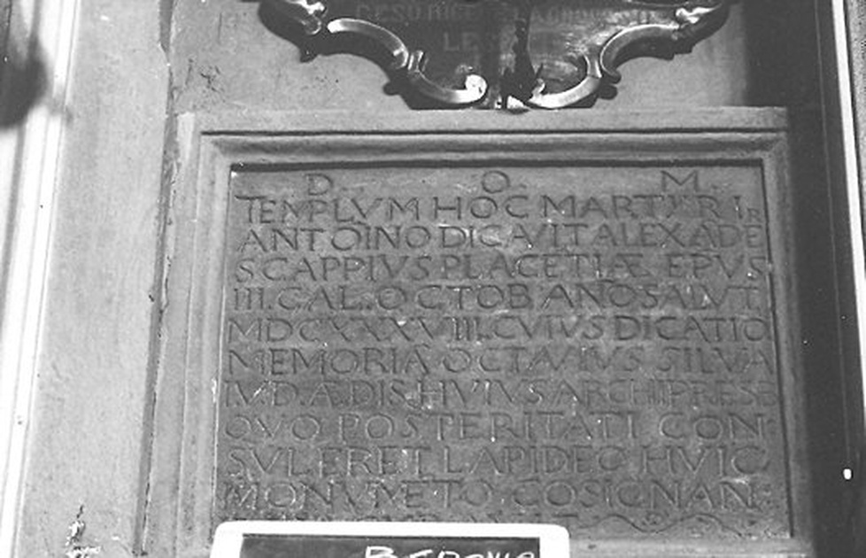 lapide commemorativa - ambito parmense (sec. XVII)