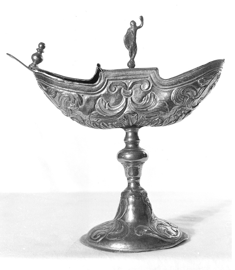 navicella portaincenso - a doppia valva, elemento d'insieme - ambito lucchese (prima metà sec. XIX)