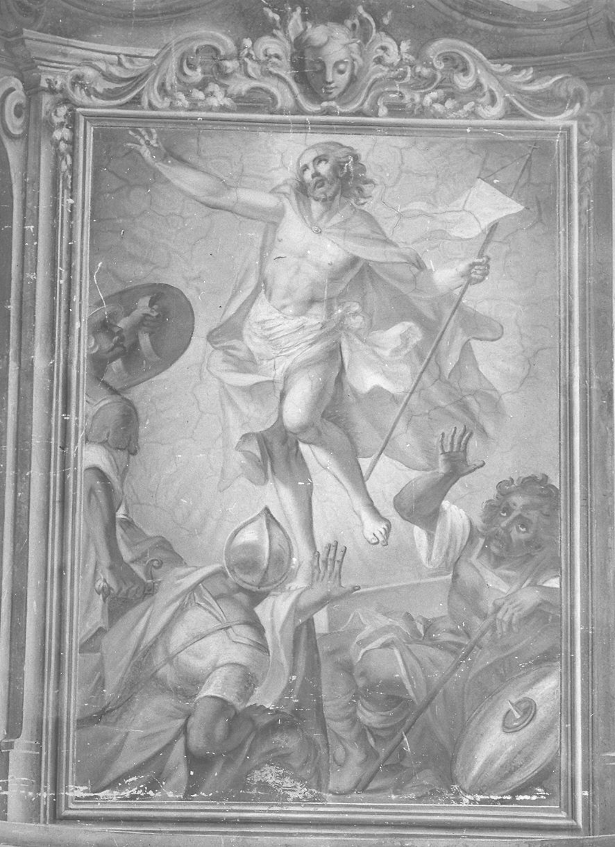 resurrezione di Cristo (dipinto, elemento d'insieme) di Rubini Pietro, Bolla Giovanni, Carpi Giuseppe (primo quarto sec. XVIII)