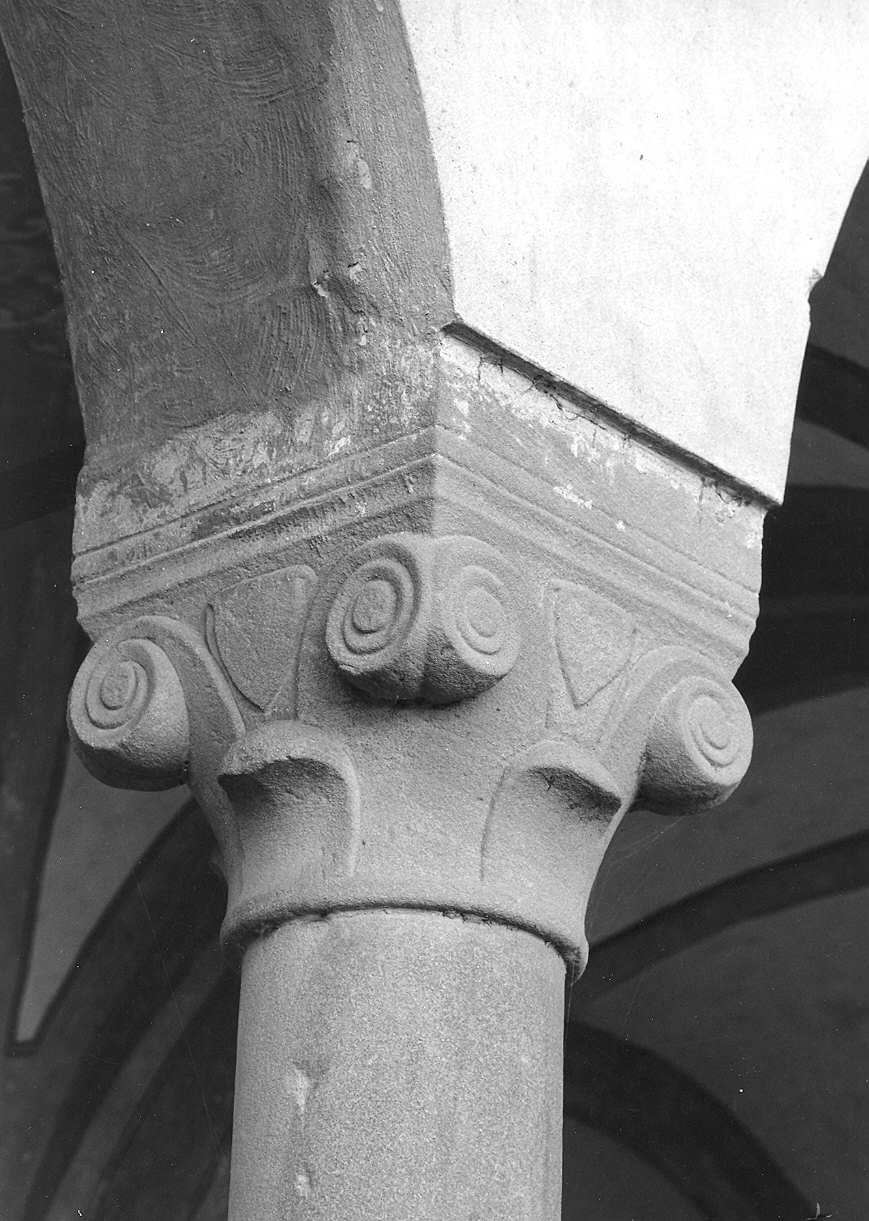 capitello di colonna, serie - ambito parmense (terzo quarto sec. XV)