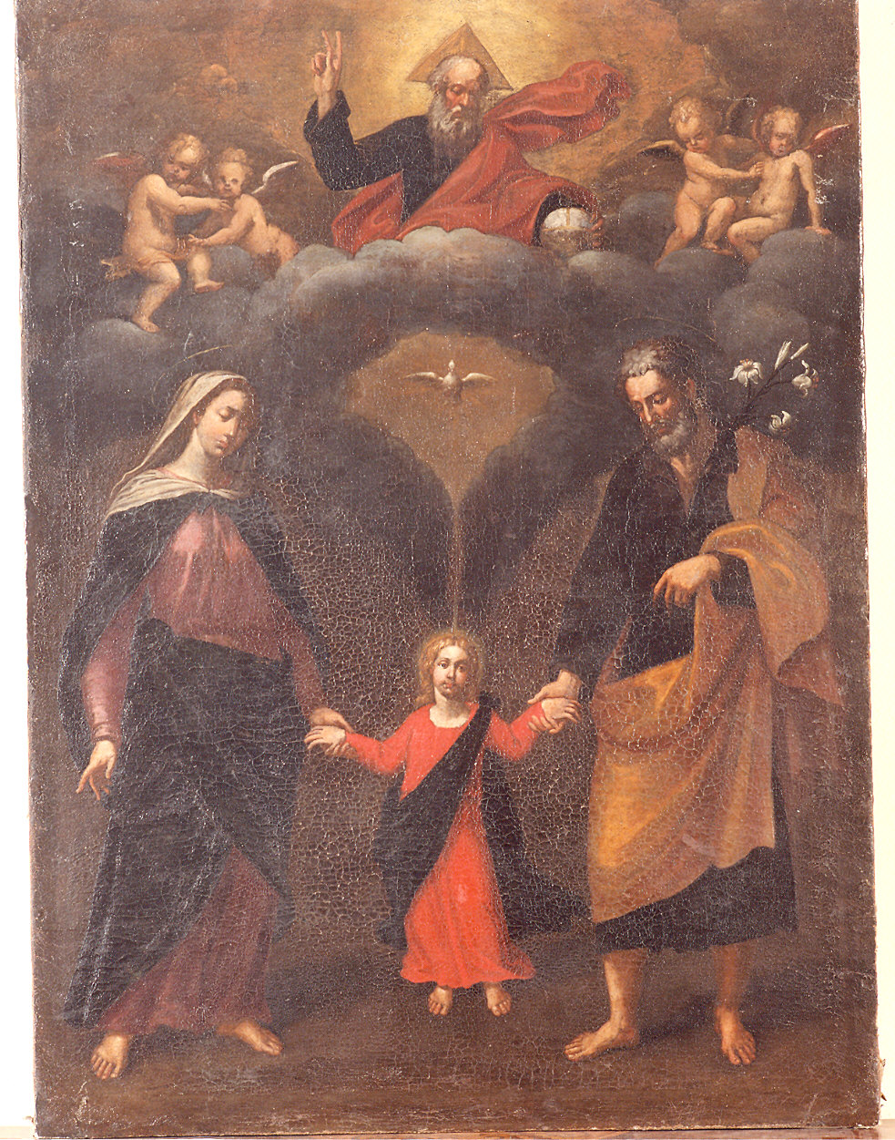 Madonna del Rosario (dipinto, frammento) - ambito emiliano (fine/inizio secc. XVII/ XVIII)