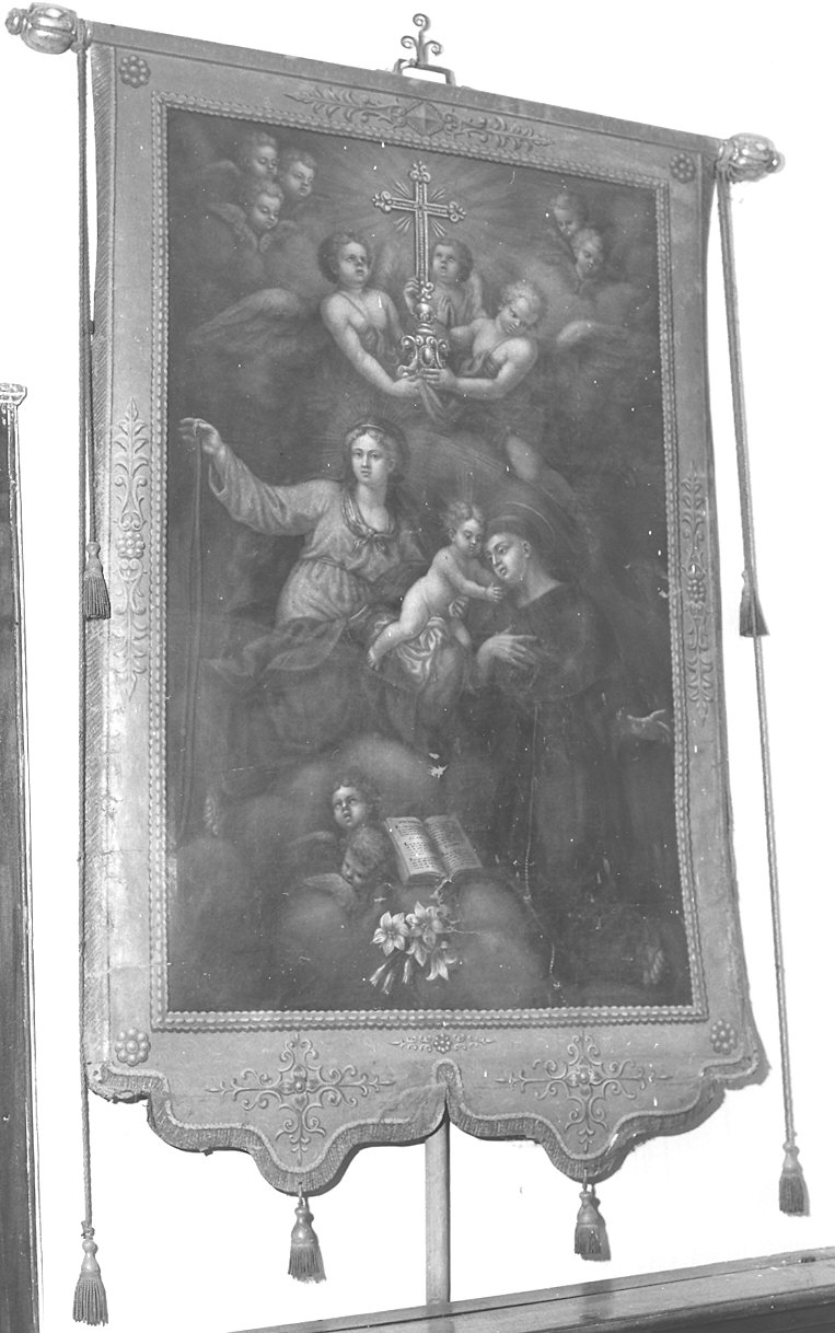 Madonna della Cintola con il Bambino e Sant'Antonio da Padova (stendardo processionale) - ambito parmense (seconda metà sec. XVIII)