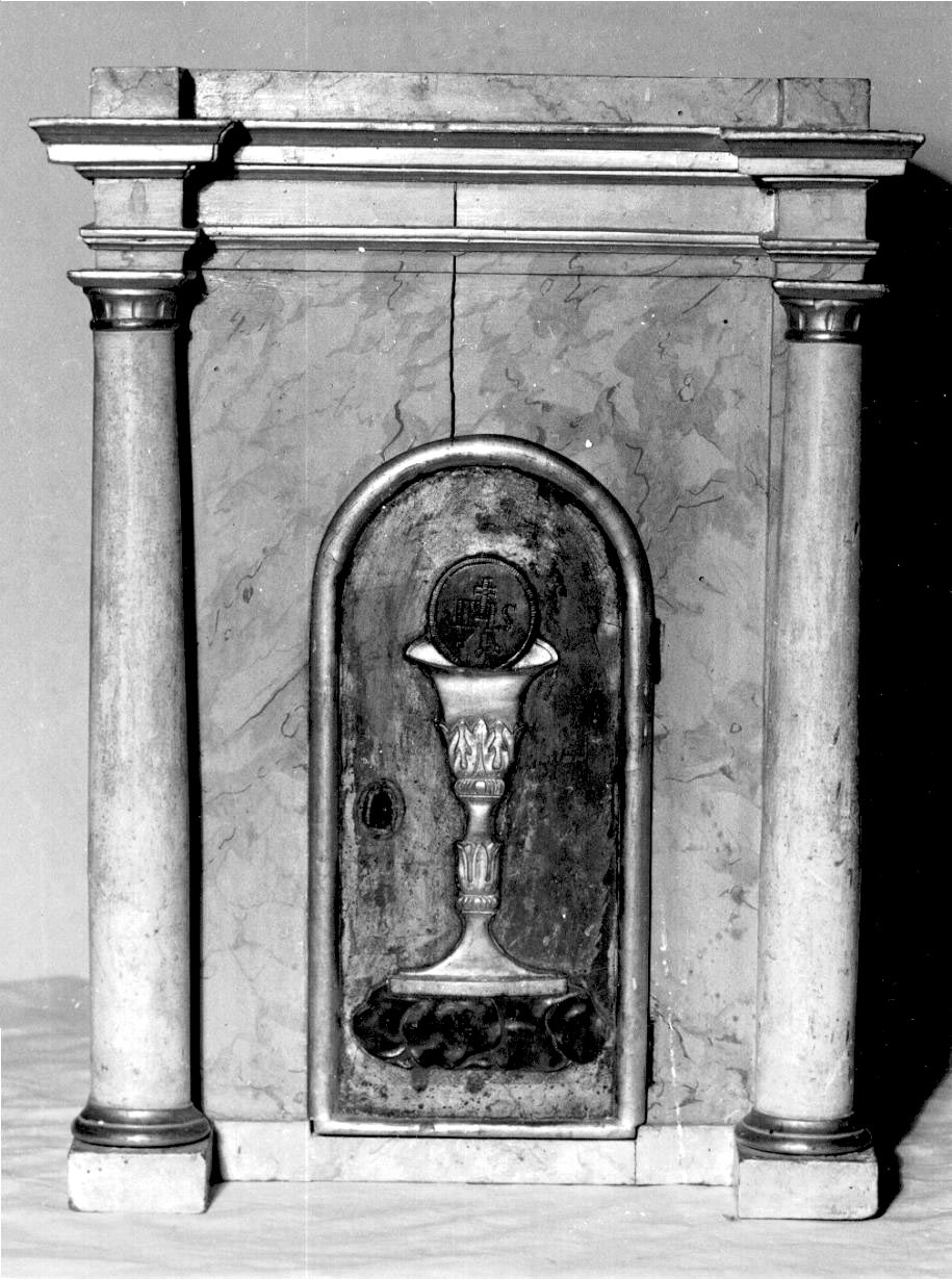 tabernacolo - a frontale architettonico - ambito parmense (prima metà sec. XIX)