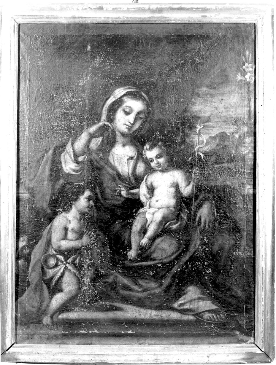 Madonna con Bambino e San Giovannino (dipinto) - ambito emiliano (sec. XVII)
