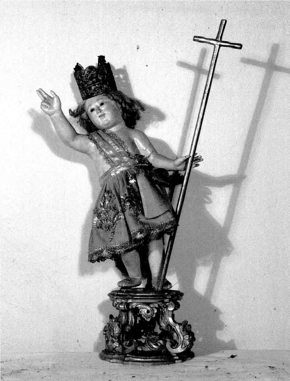 Gesù Bambino benedicente (statuetta devozionale, elemento d'insieme) - ambito parmense (sec. XVIII)