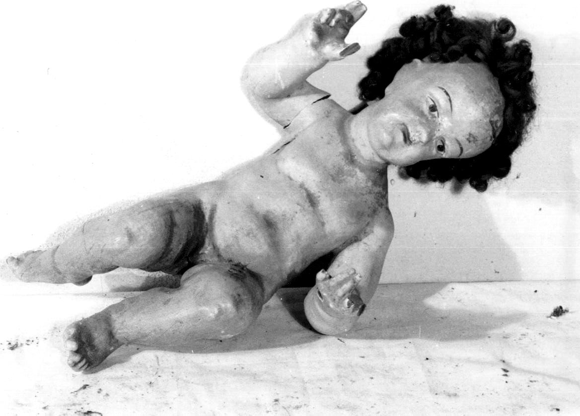 Gesù Bambino (statuetta devozionale, elemento d'insieme) - ambito parmense (sec. XVIII)