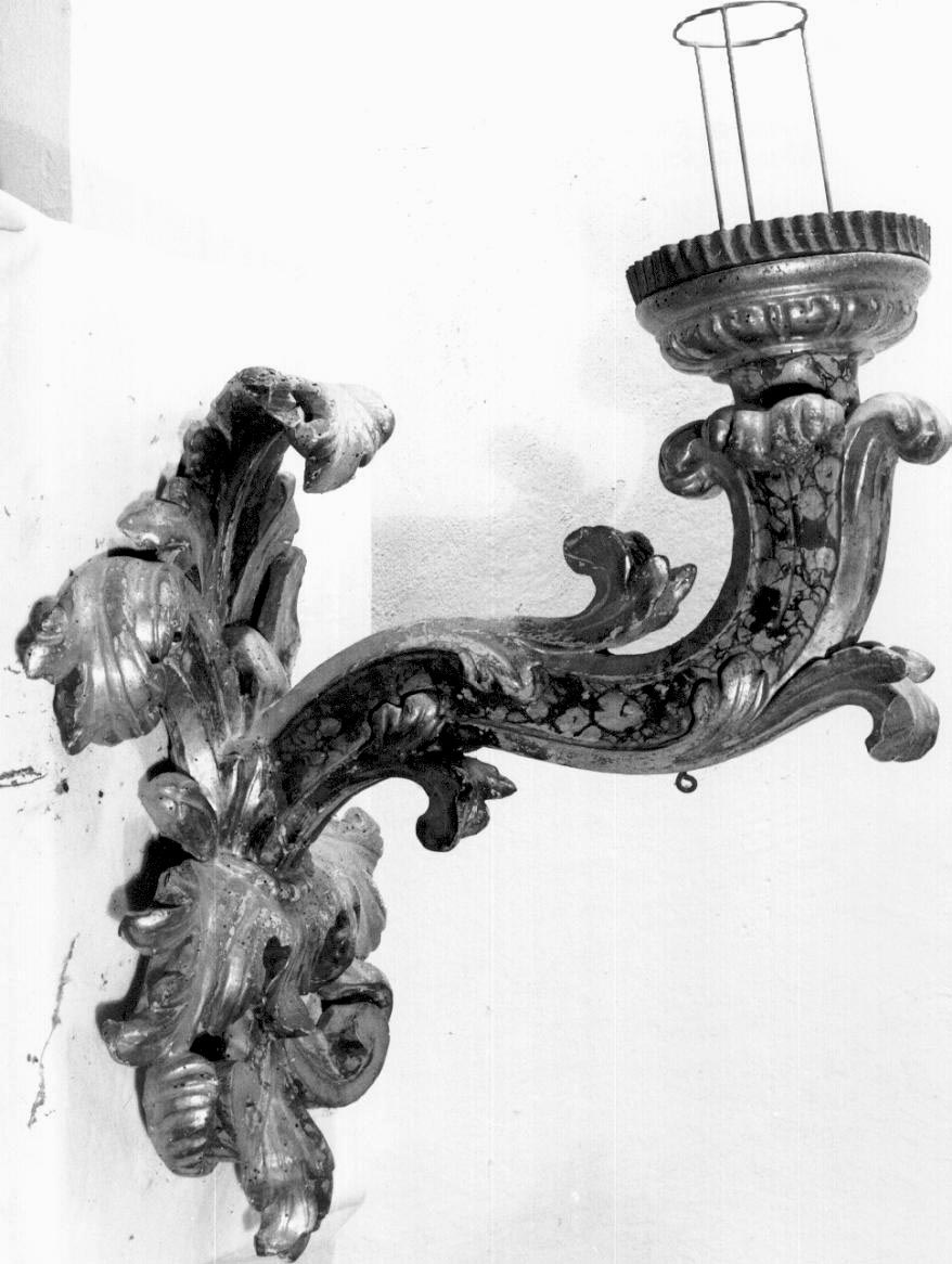 candeliere da parete di chiesa, serie - ambito parmense (sec. XVIII)