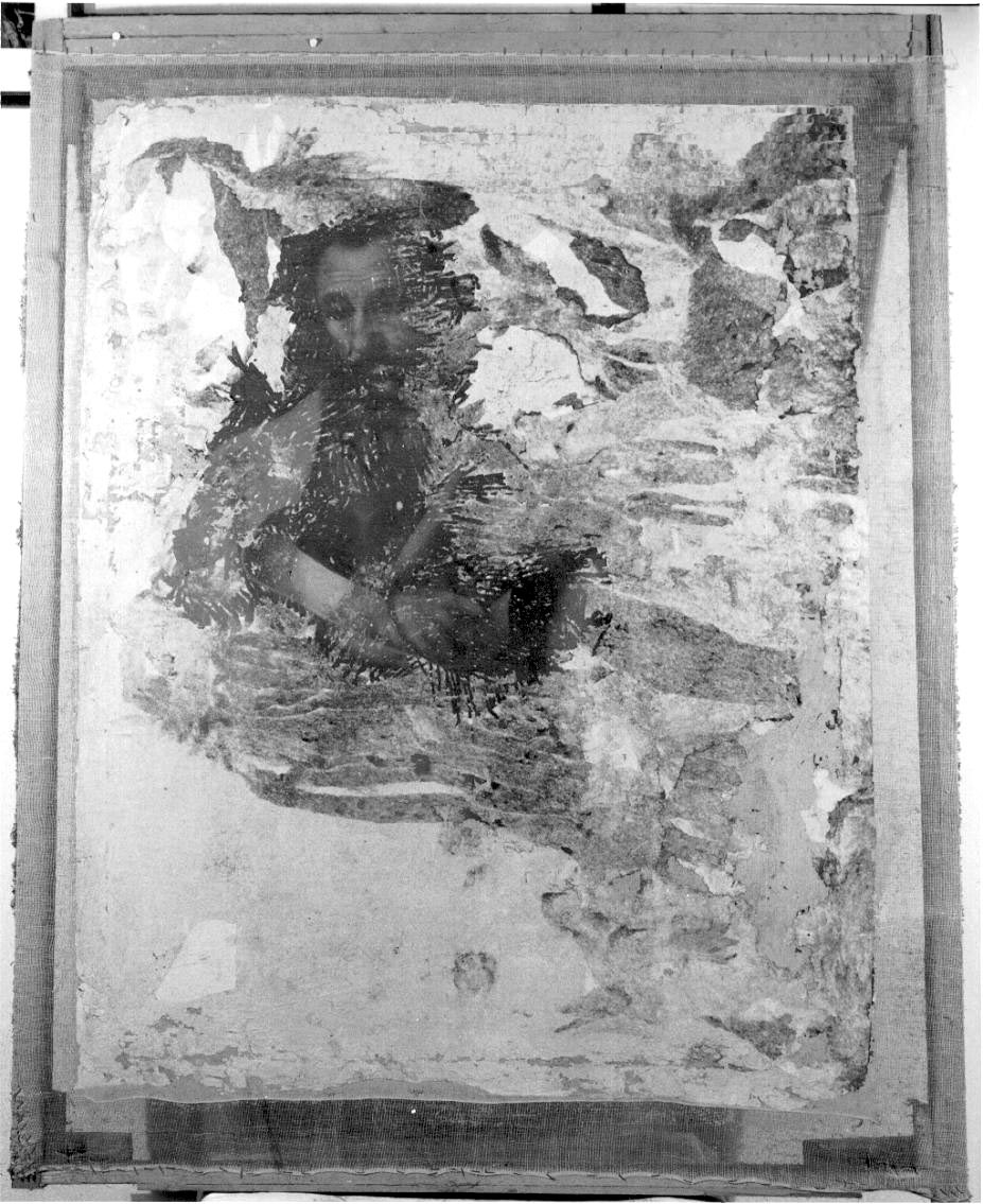 figura maschile (dipinto, frammento) - ambito parmense (sec. XVII)