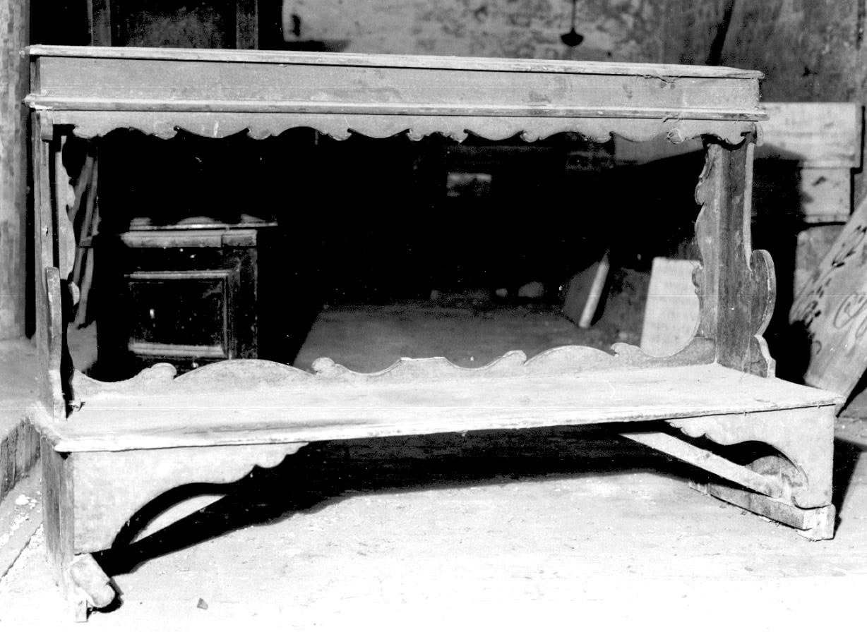 banco da chiesa - ambito parmense (fine sec. XVIII)