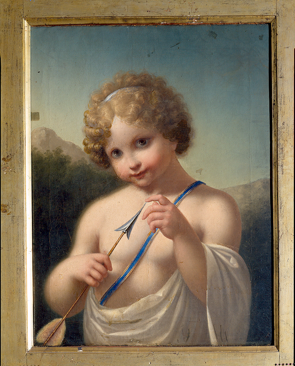 Amore con freccia (dipinto) di Borghesi Giovan Battista (sec. XIX)