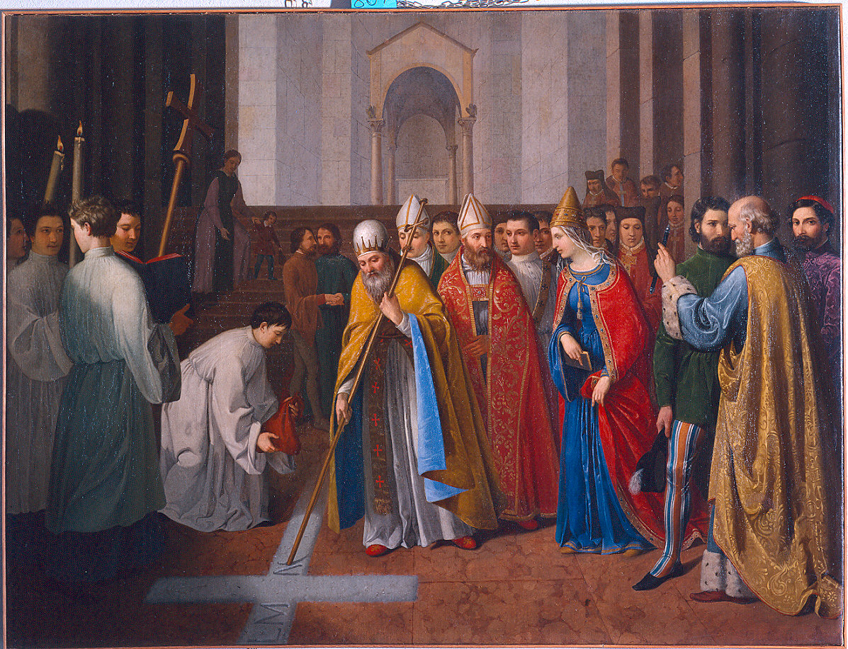 consacrazione del Duomo di Parma (dipinto) di Bissoli Giuseppe (terzo quarto sec. XIX)