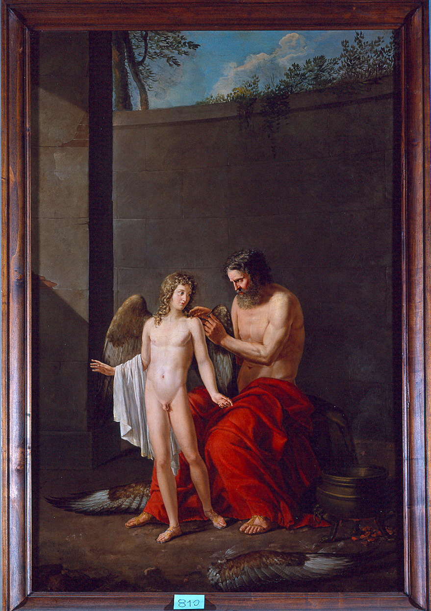 Dedalo e Icaro (dipinto) di Corsi Antonio (sec. XVIII)