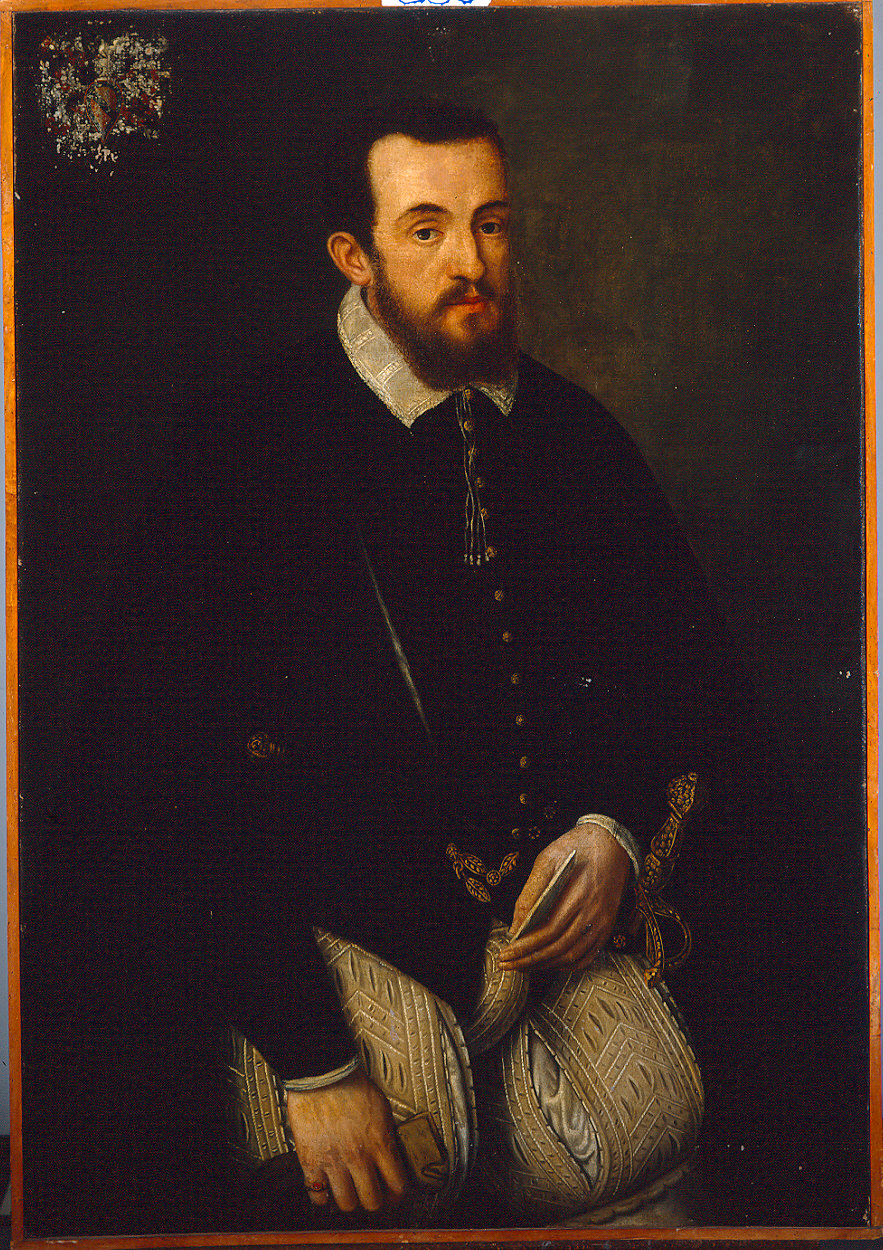 ritratto di Giovan Battista Puelli (dipinto) di Mazzola Bedoli Girolamo (scuola) (metà sec. XVI)