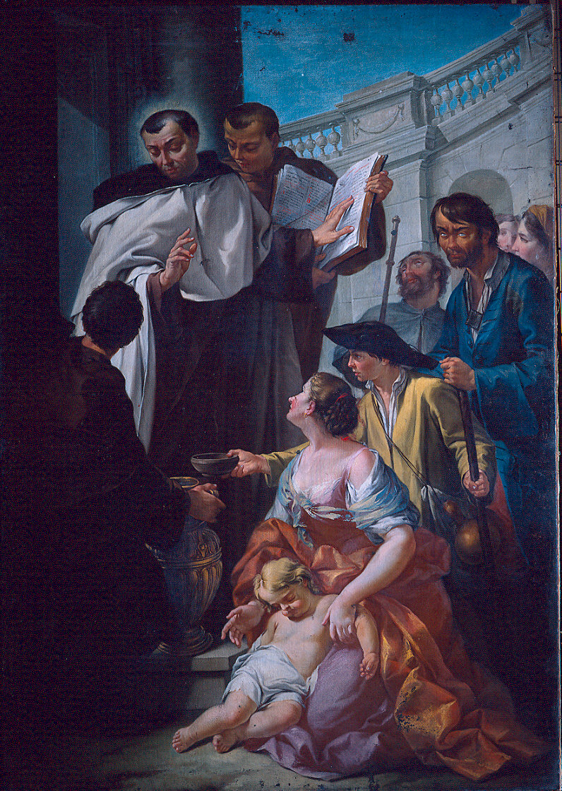 Sant'Alberto resuscita un fanciullo (dipinto) di Bresciani Antonio (sec. XVIII)