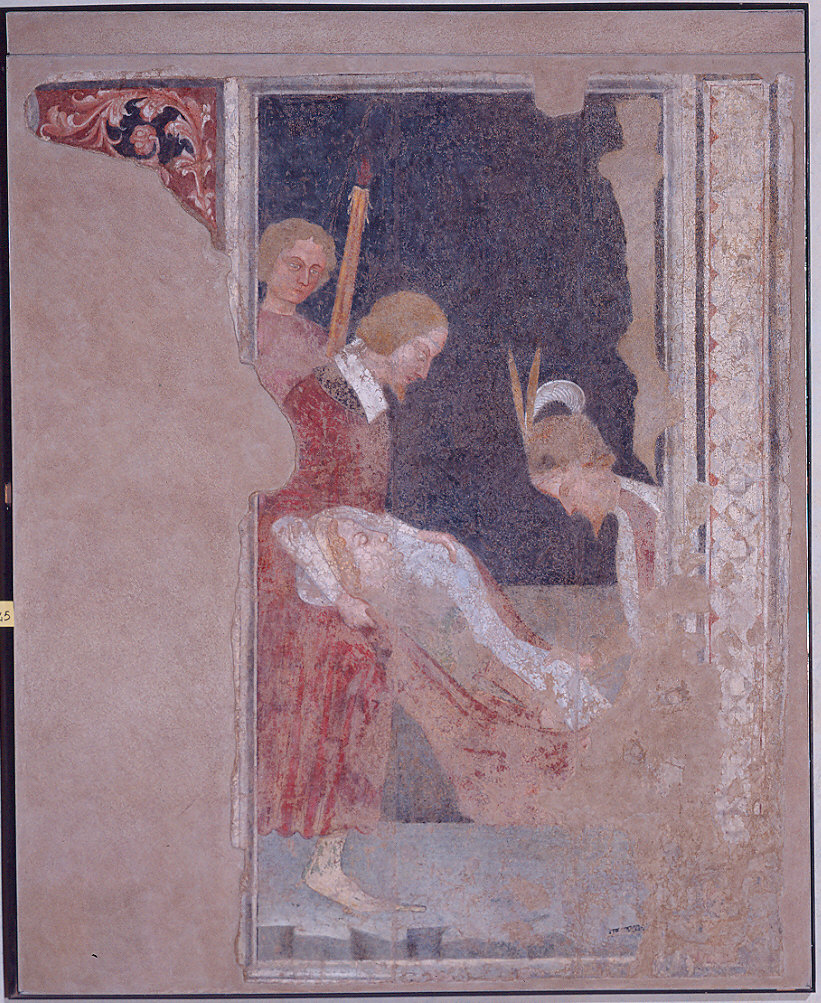 funerali dell'imperatrice Faustina (dipinto, frammento) di Maestro di Santa Caterina (ultimo quarto sec. XIV)