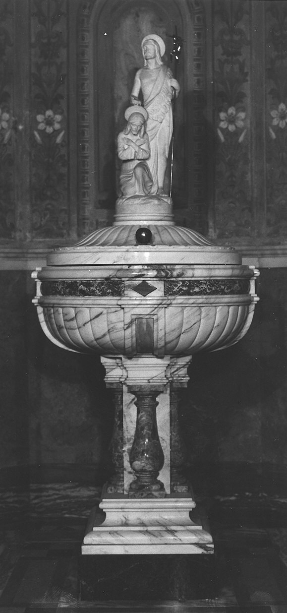 fonte battesimale - a fusto - ambito parmense (prima metà sec. XX)