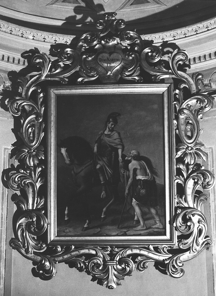 San Martino dona parte del mantello al povero (dipinto) di Barbieri Enrico (sec. XIX)