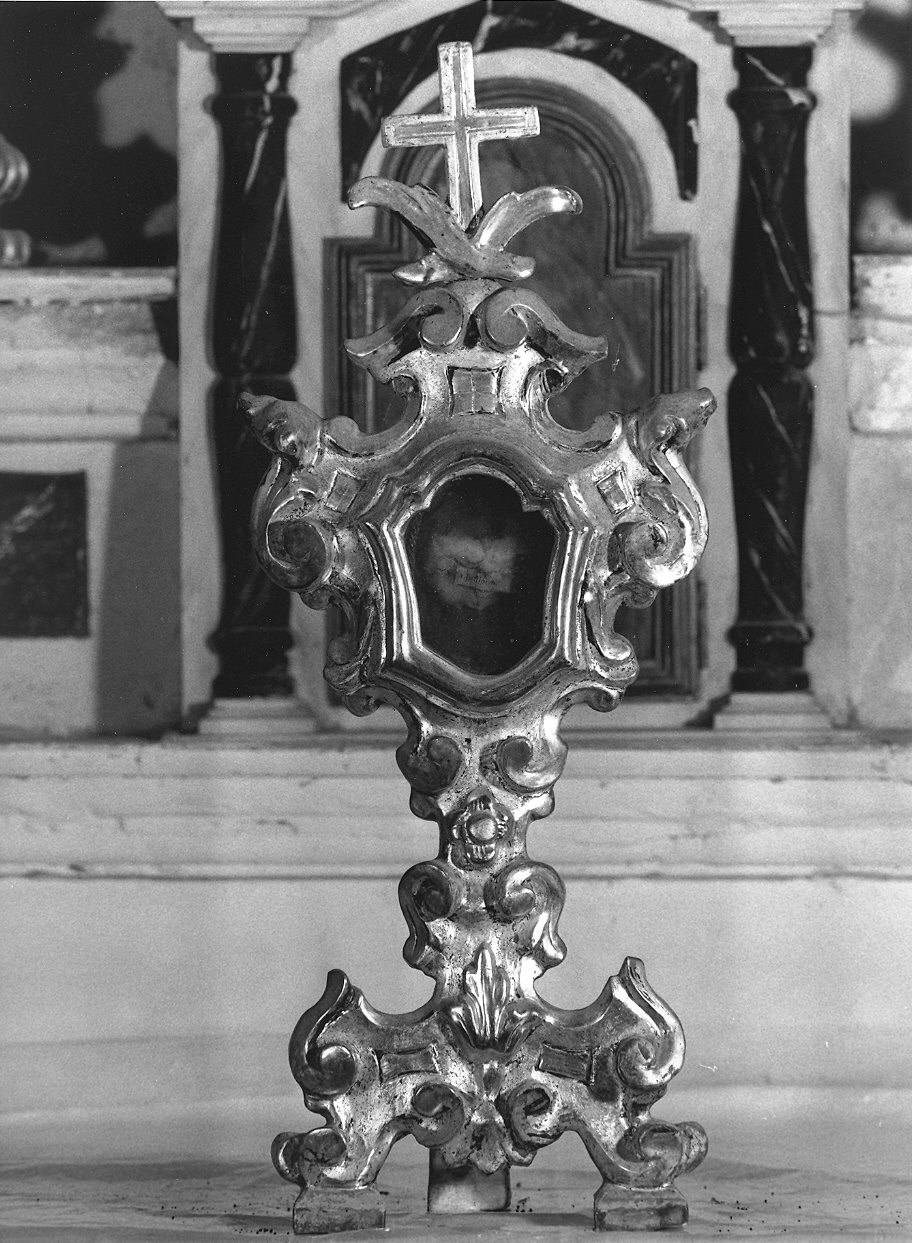 reliquiario - a ostensorio, serie - ambito parmense (seconda metà sec. XVIII)